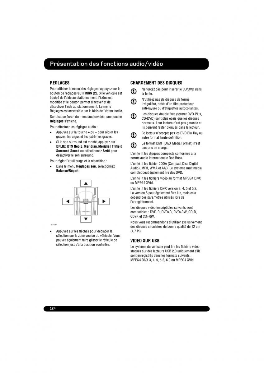 manual  Land Rover Range Rover Evoque manuel du proprietaire / page 124