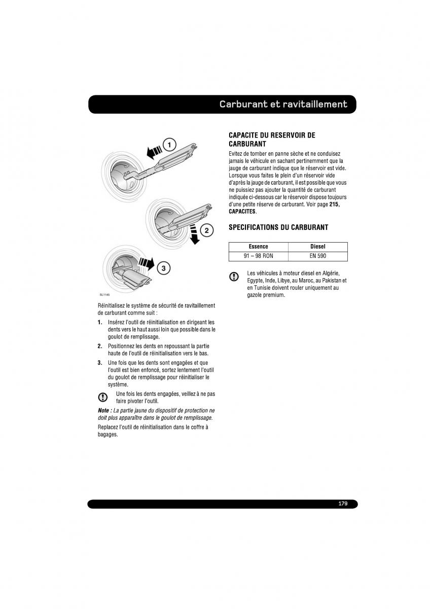 manual  Land Rover Range Rover Evoque manuel du proprietaire / page 179