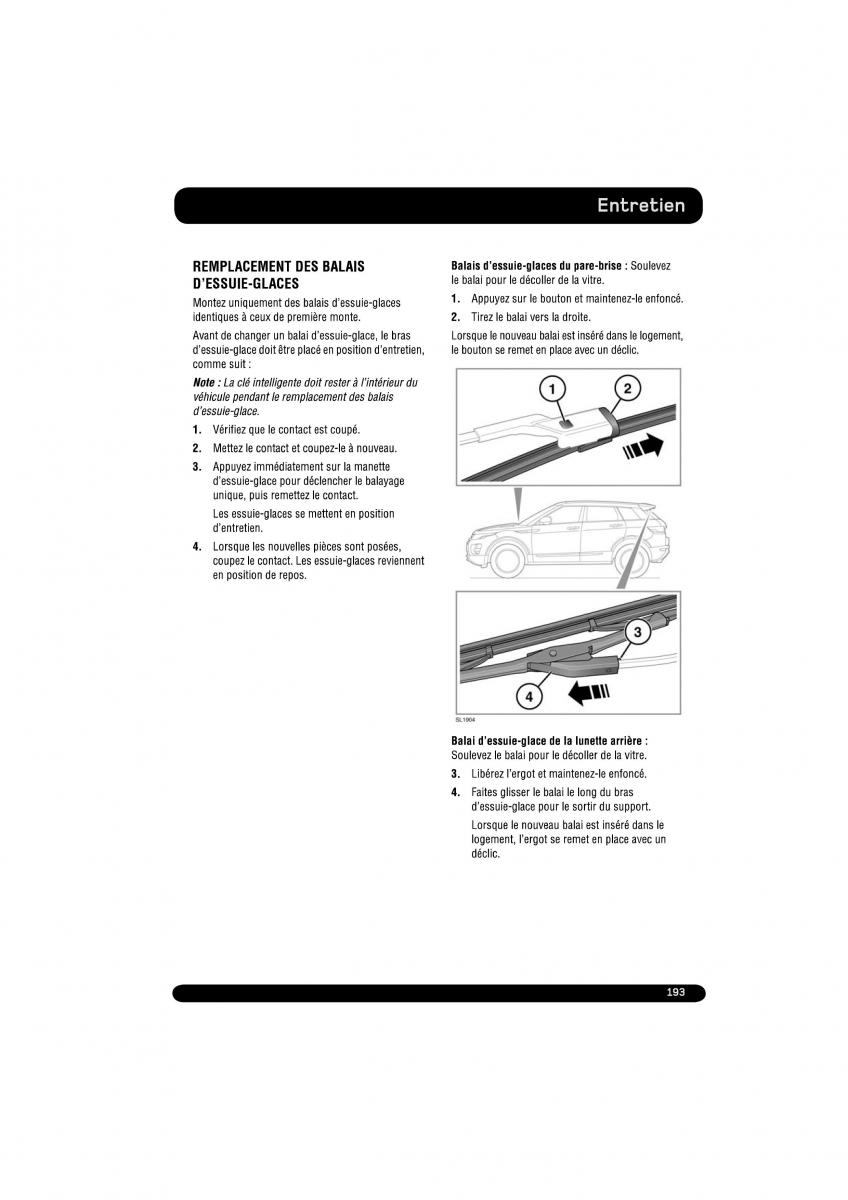 manual  Land Rover Range Rover Evoque manuel du proprietaire / page 193