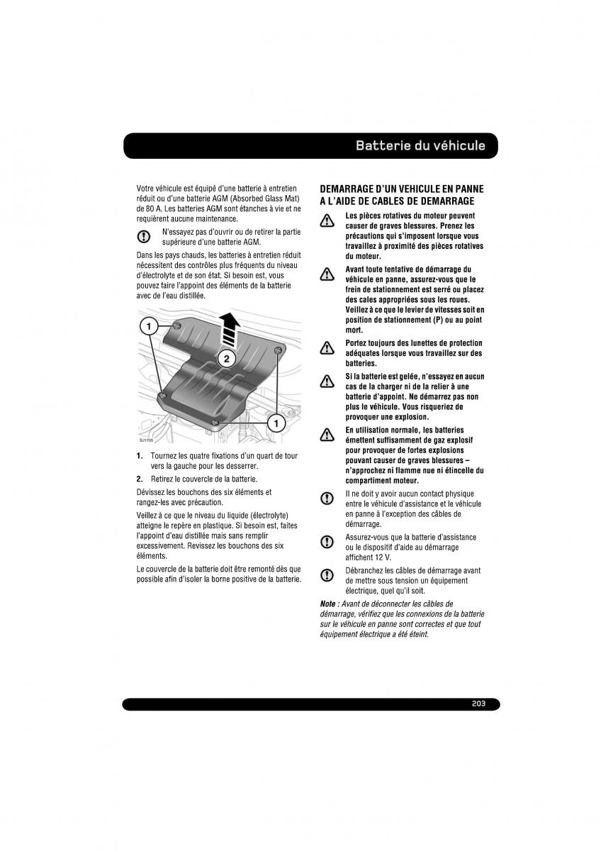 manual  Land Rover Range Rover Evoque manuel du proprietaire / page 203