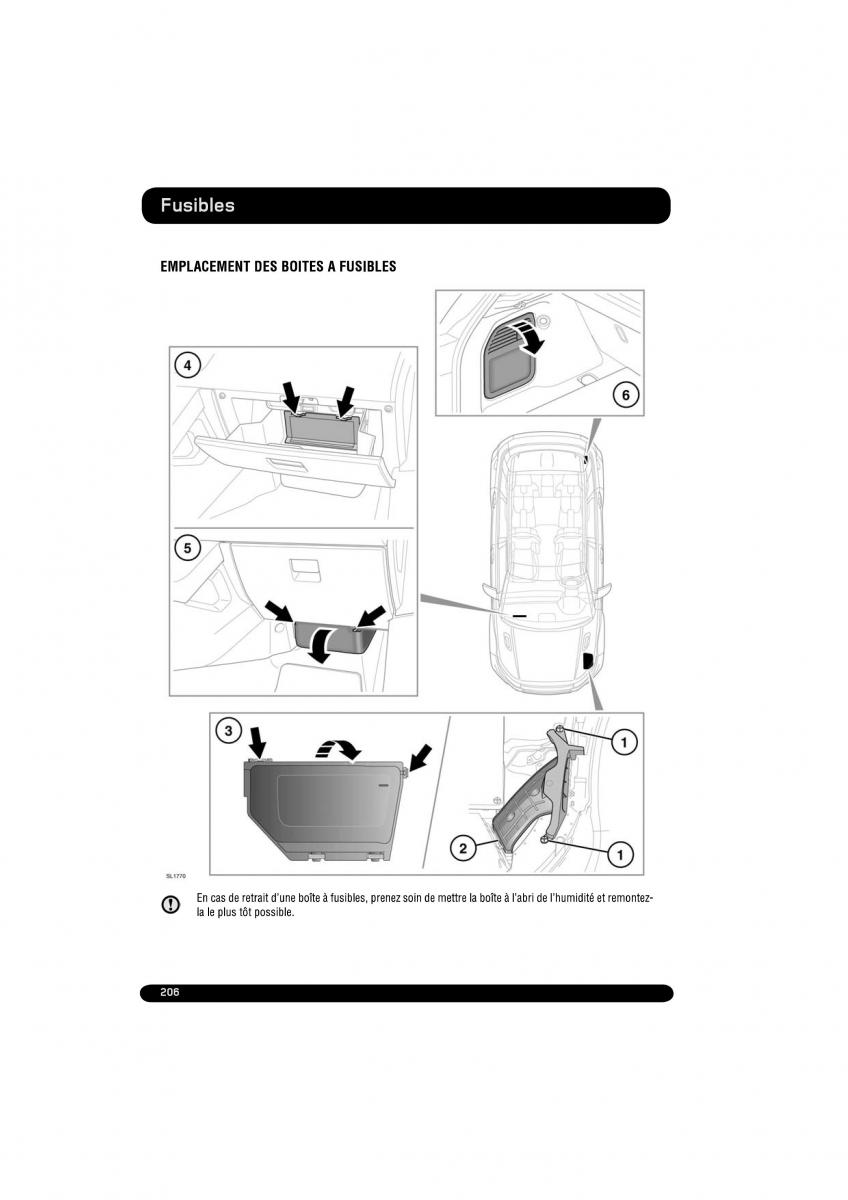 manual  Land Rover Range Rover Evoque manuel du proprietaire / page 206