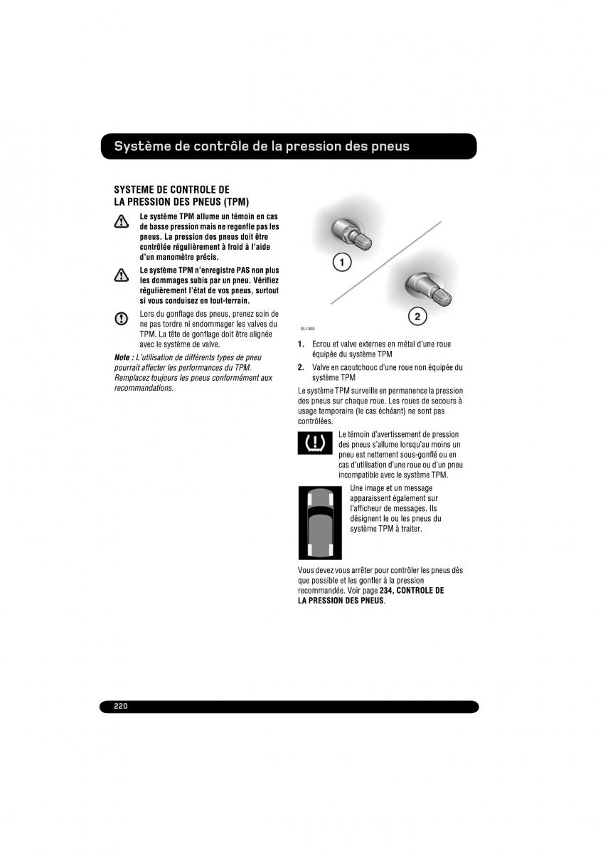 manual  Land Rover Range Rover Evoque manuel du proprietaire / page 220