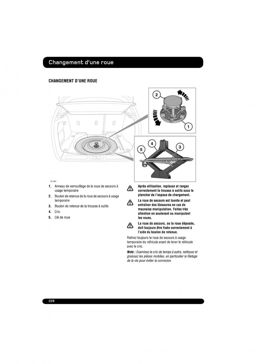 manual  Land Rover Range Rover Evoque manuel du proprietaire / page 228