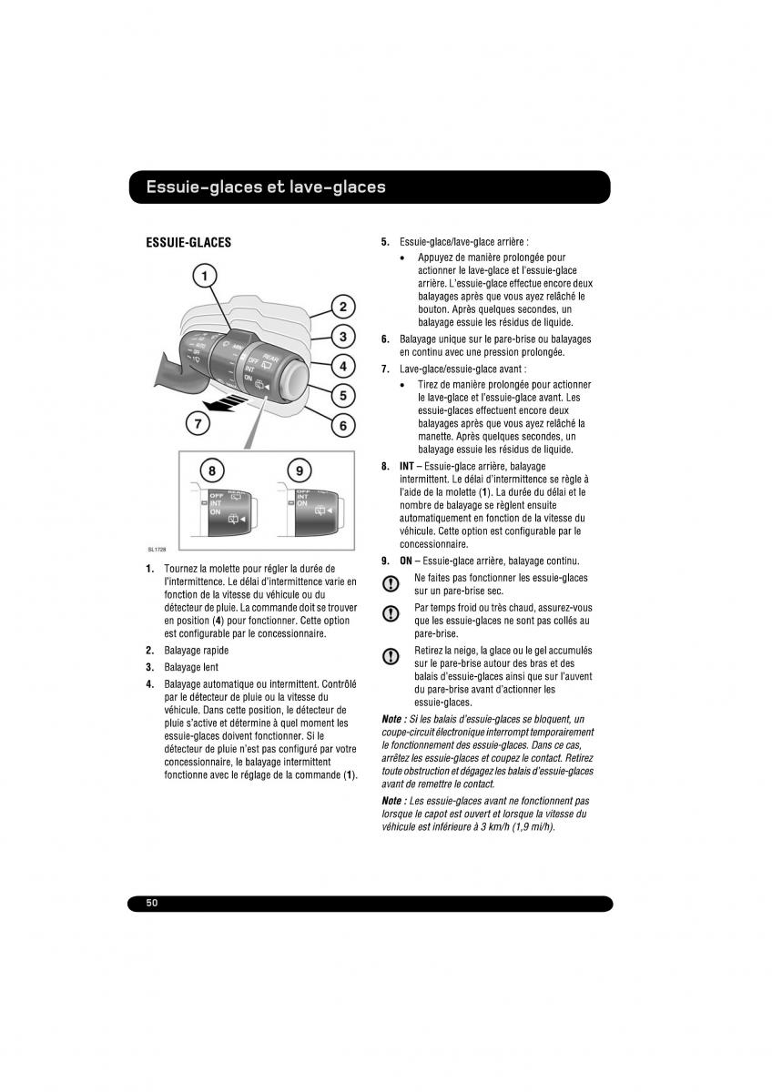 manual  Land Rover Range Rover Evoque manuel du proprietaire / page 50