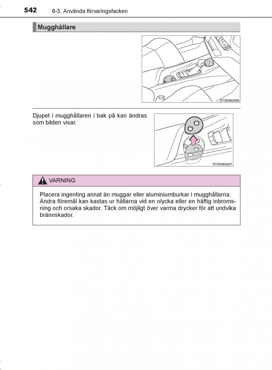 Toyota C HR instruktionsbok / page 542