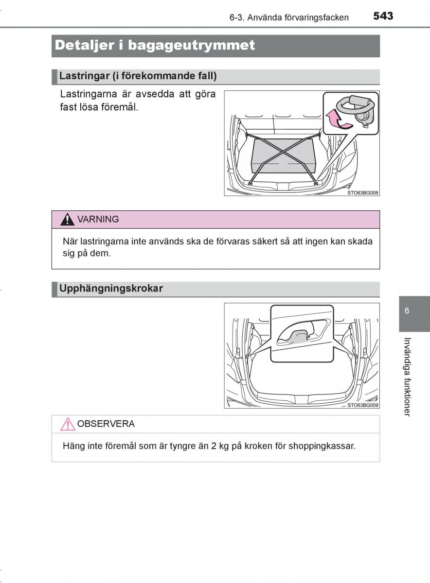 Toyota C HR instruktionsbok / page 543