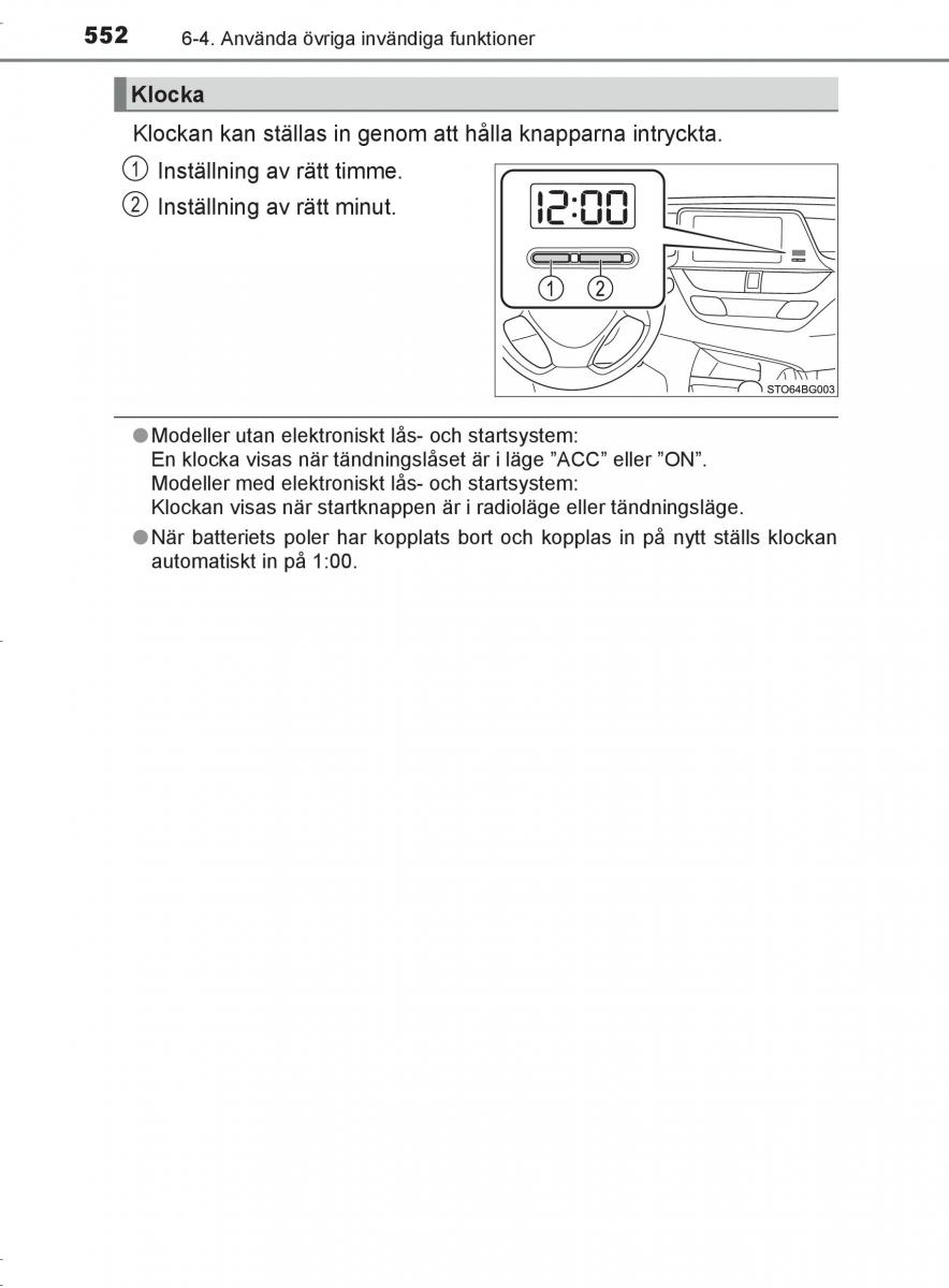 Toyota C HR instruktionsbok / page 552