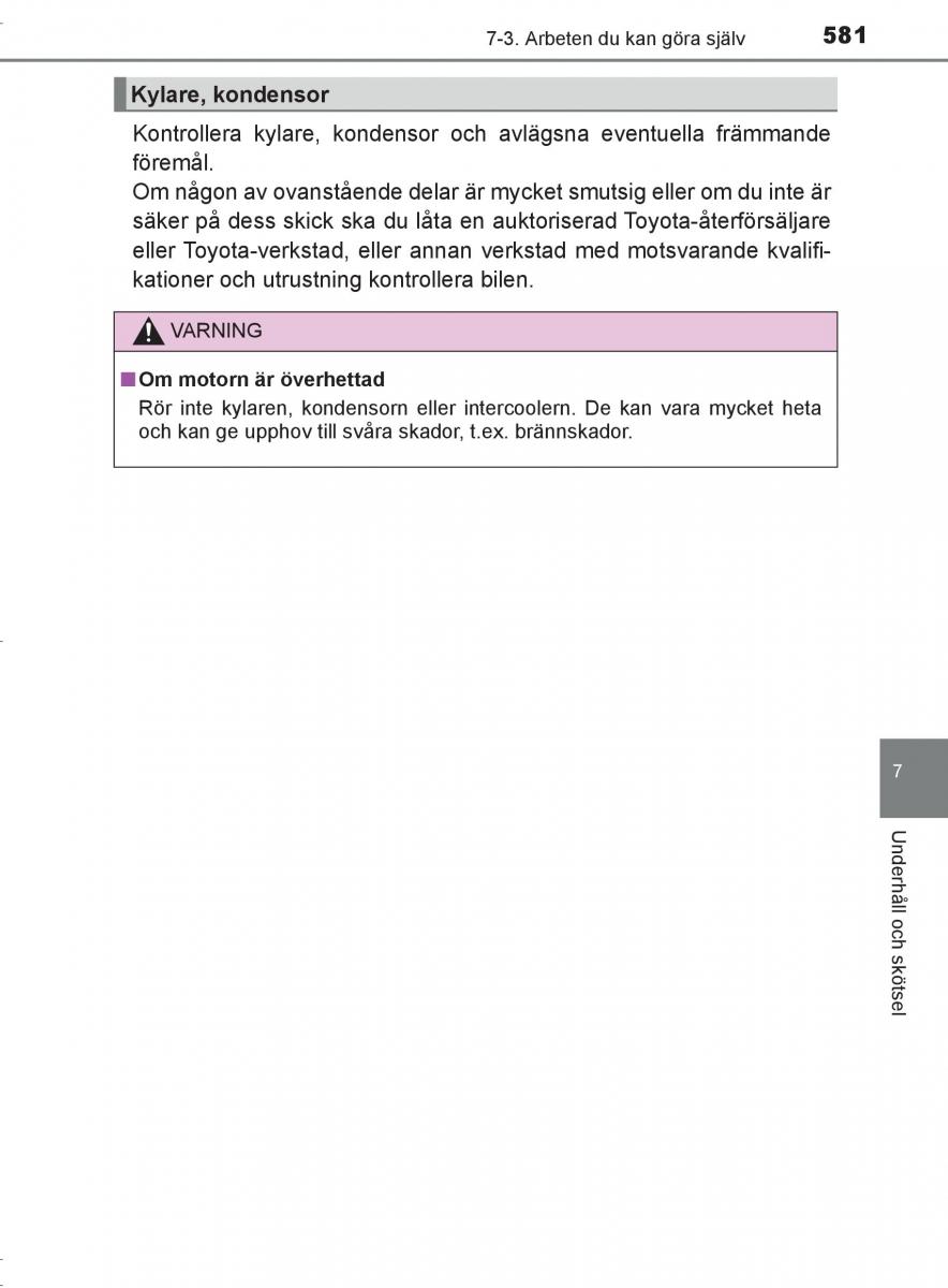 Toyota C HR instruktionsbok / page 581