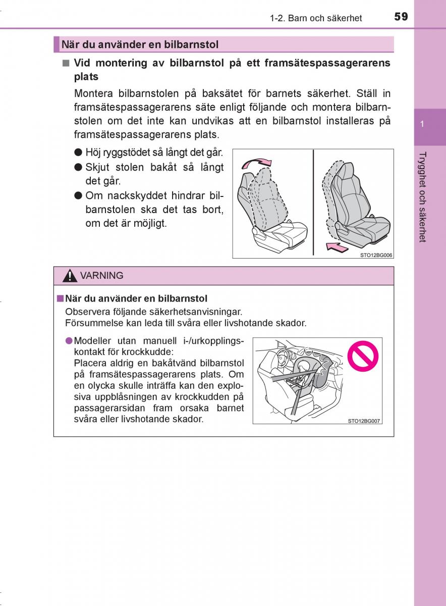 Toyota C HR instruktionsbok / page 59