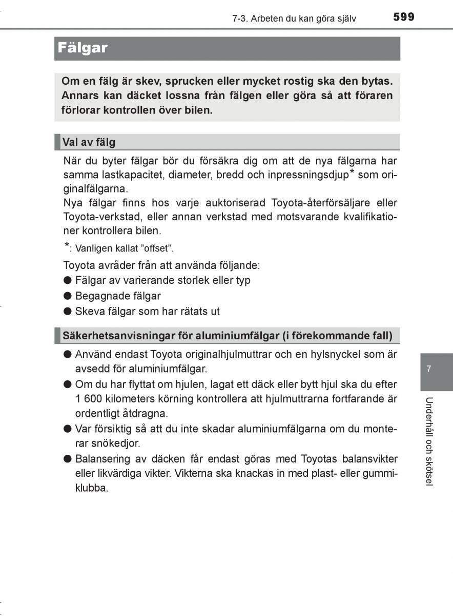 Toyota C HR instruktionsbok / page 599