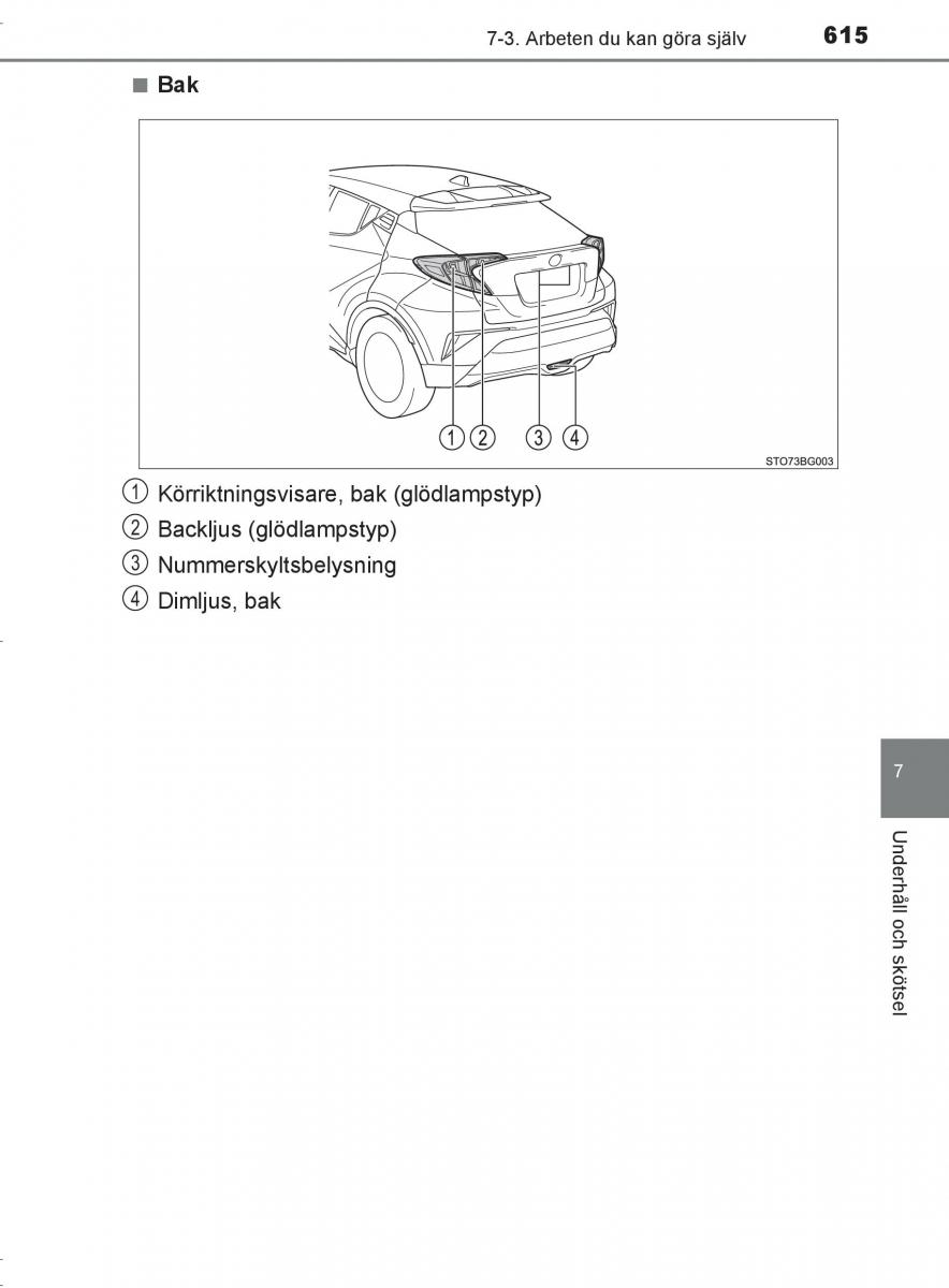 Toyota C HR instruktionsbok / page 615