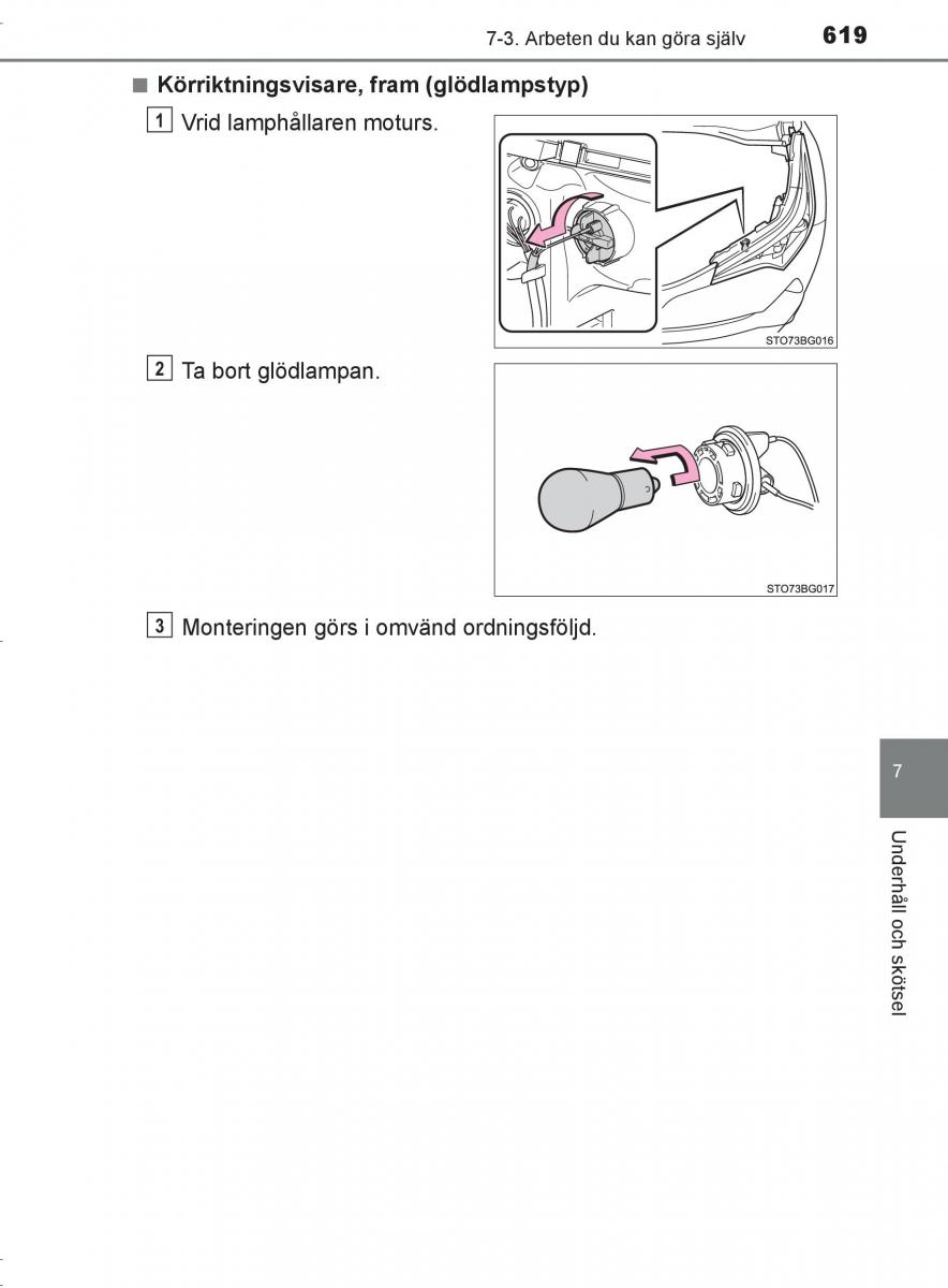 Toyota C HR instruktionsbok / page 619