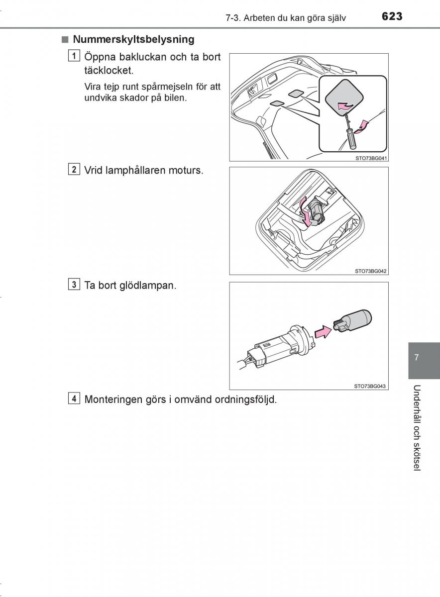 Toyota C HR instruktionsbok / page 623