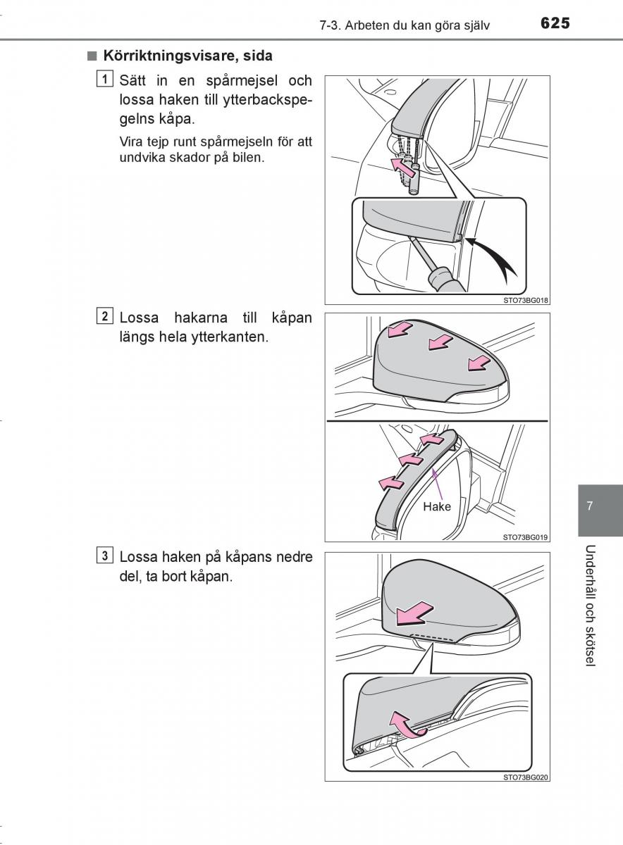 Toyota C HR instruktionsbok / page 625