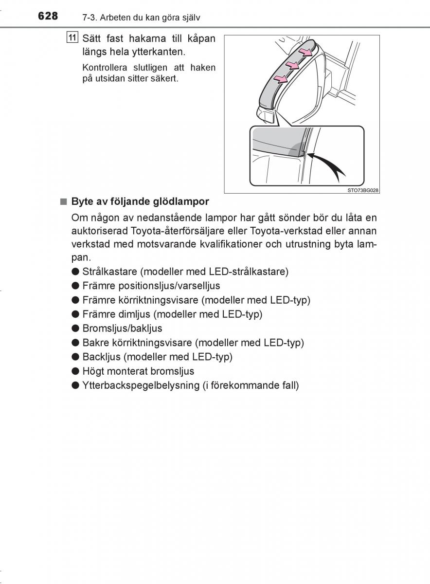 Toyota C HR instruktionsbok / page 628