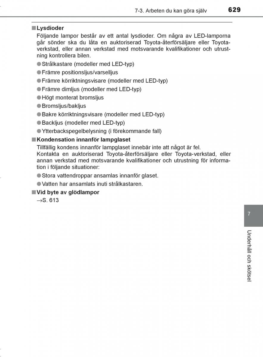 Toyota C HR instruktionsbok / page 629