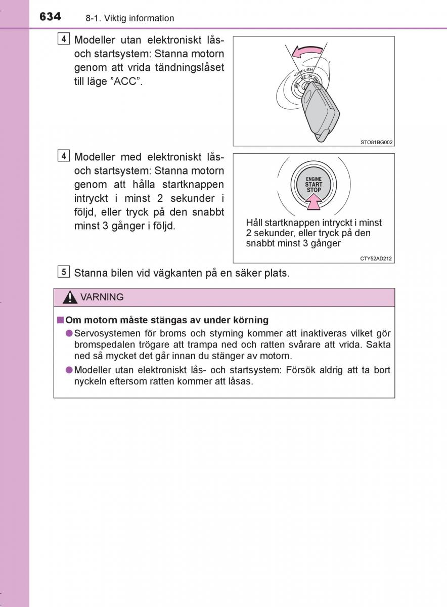 Toyota C HR instruktionsbok / page 634