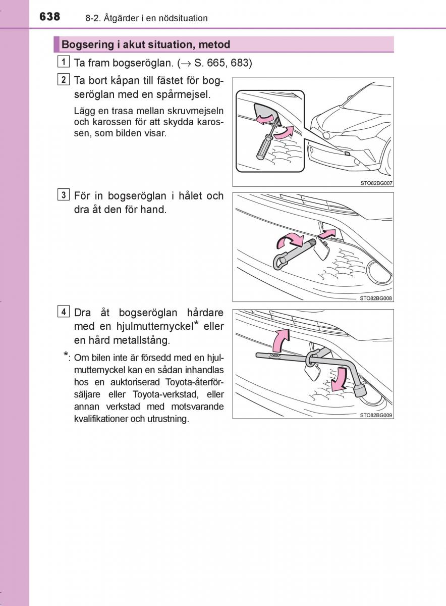 Toyota C HR instruktionsbok / page 638