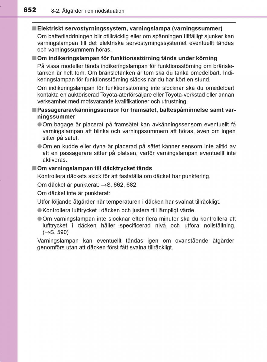 Toyota C HR instruktionsbok / page 652