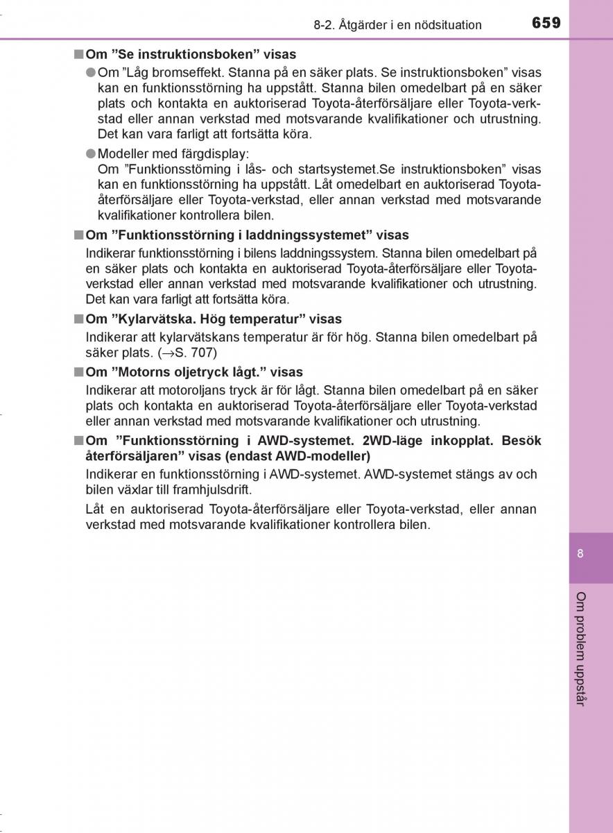 Toyota C HR instruktionsbok / page 659