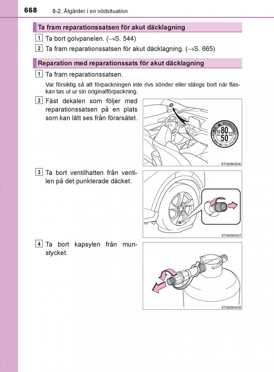 Toyota C HR instruktionsbok / page 668