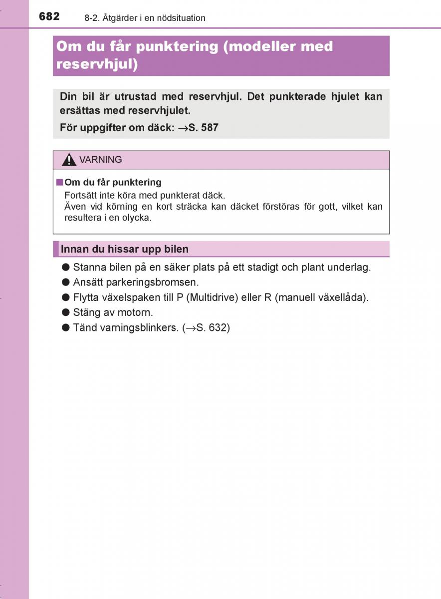 Toyota C HR instruktionsbok / page 682