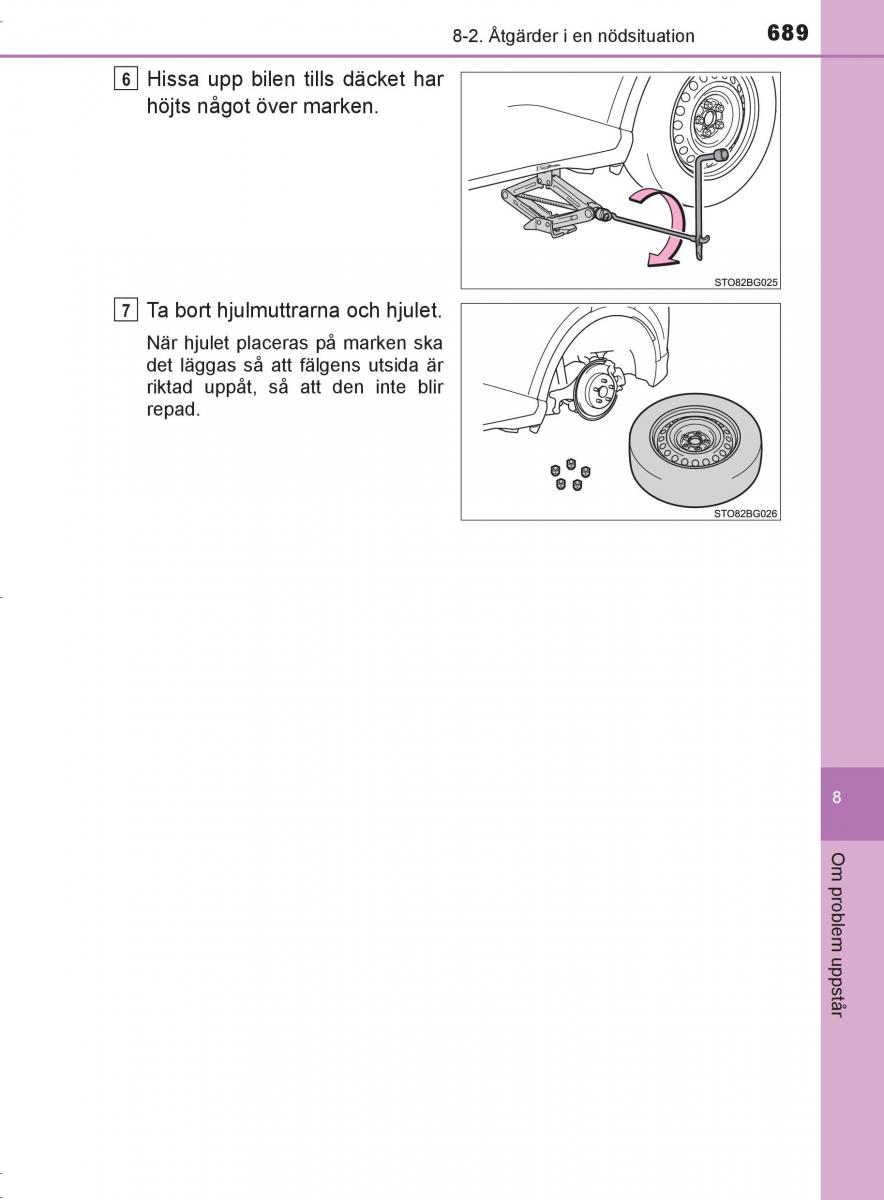 Toyota C HR instruktionsbok / page 689