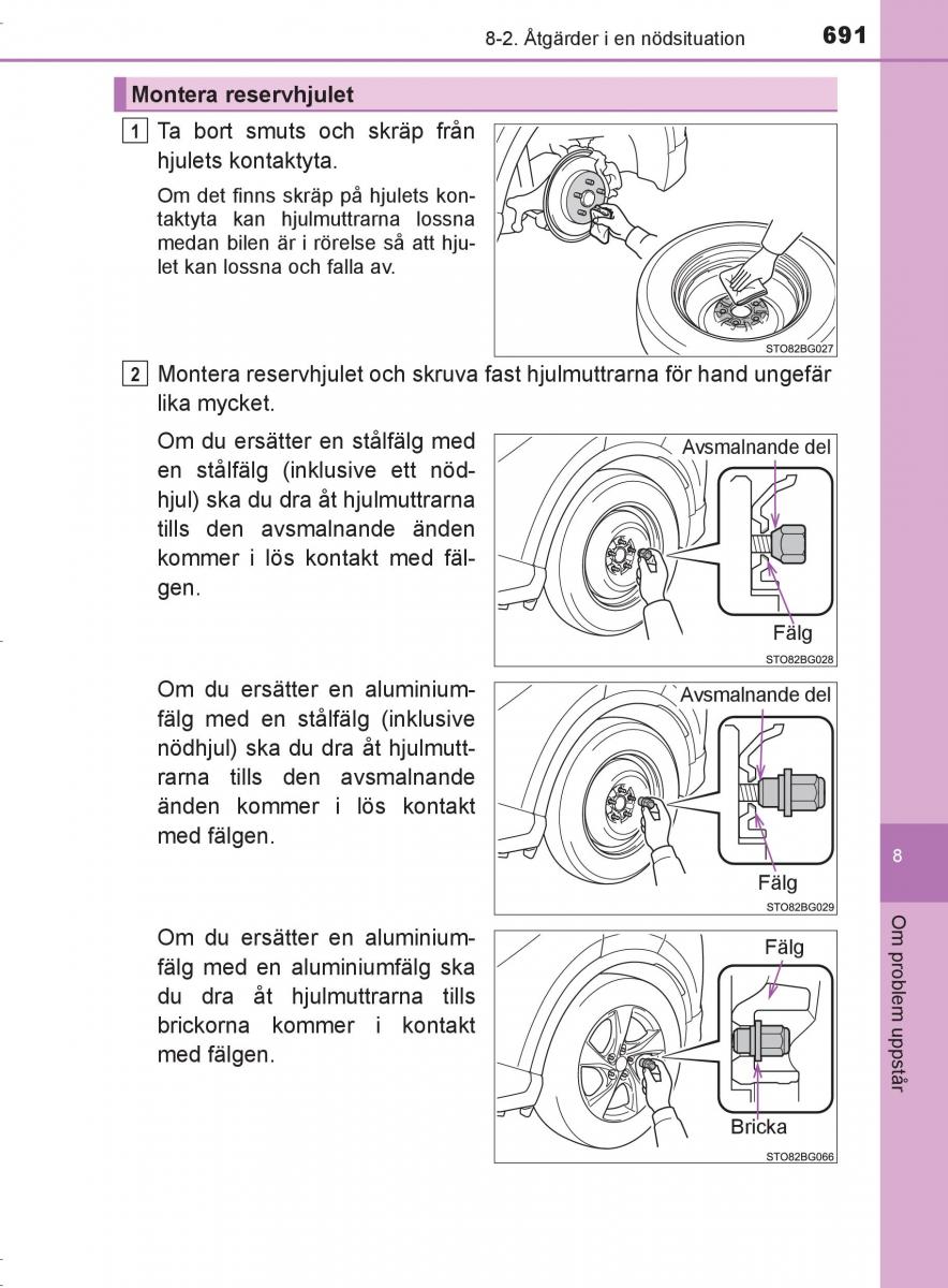 Toyota C HR instruktionsbok / page 691