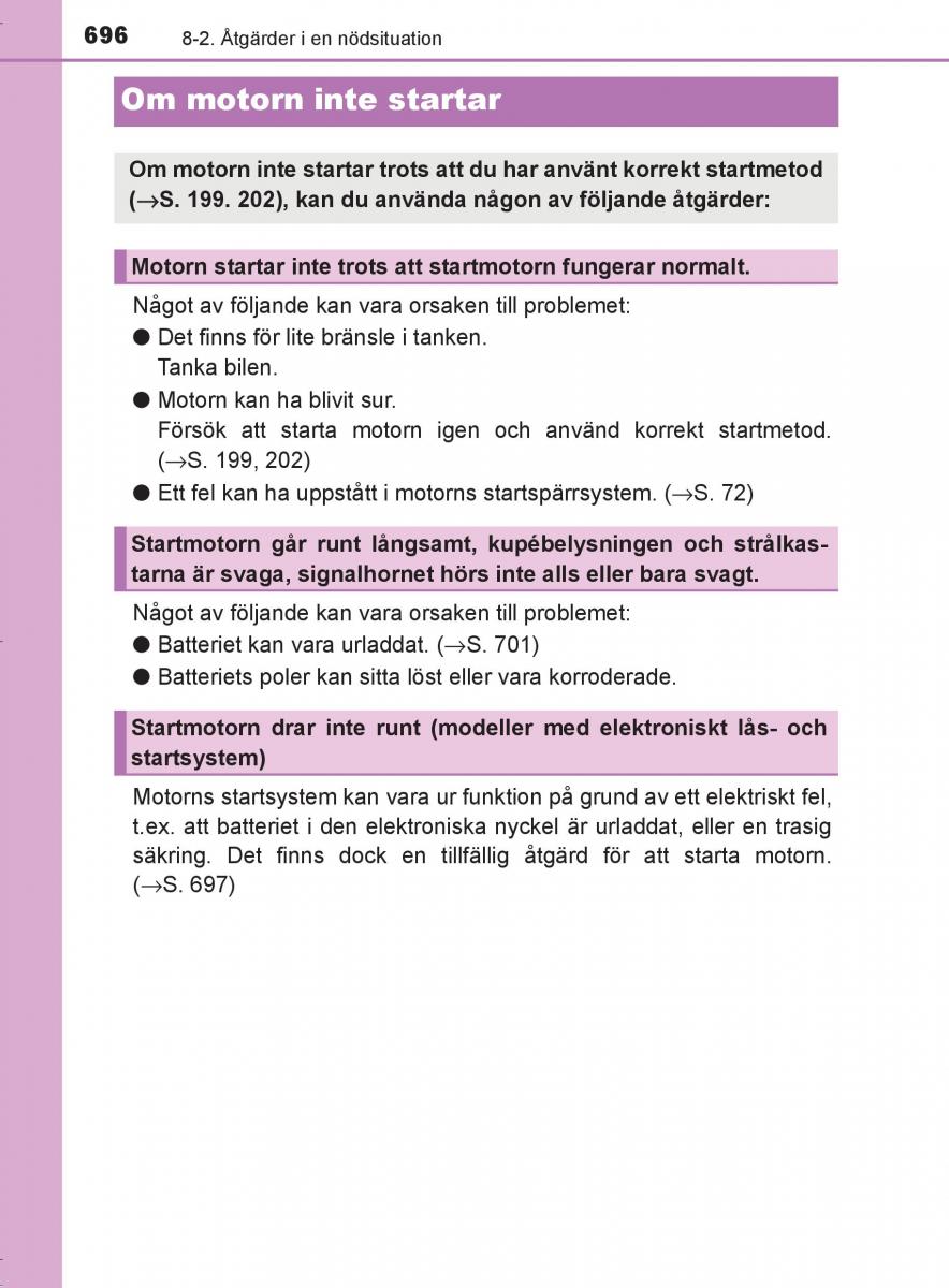 Toyota C HR instruktionsbok / page 696