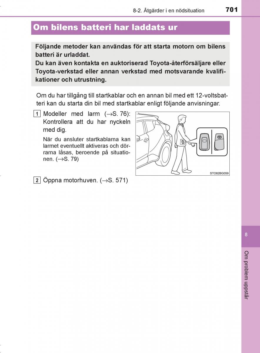 Toyota C HR instruktionsbok / page 701