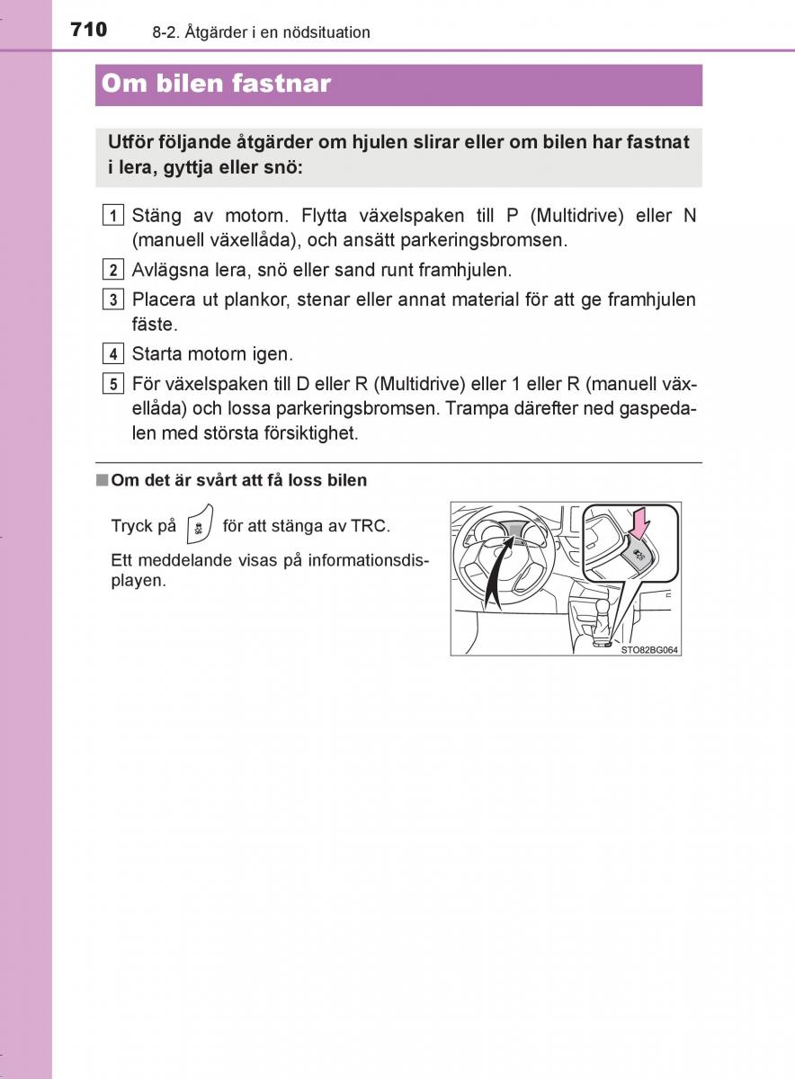 Toyota C HR instruktionsbok / page 710