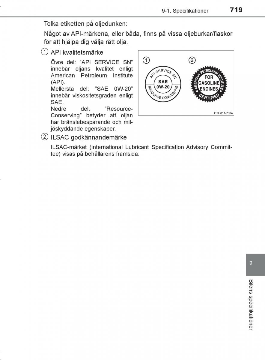 Toyota C HR instruktionsbok / page 719