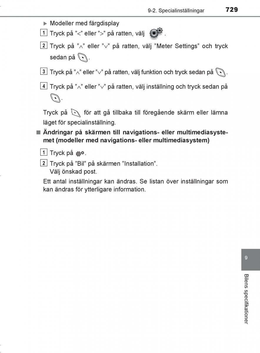 Toyota C HR instruktionsbok / page 729