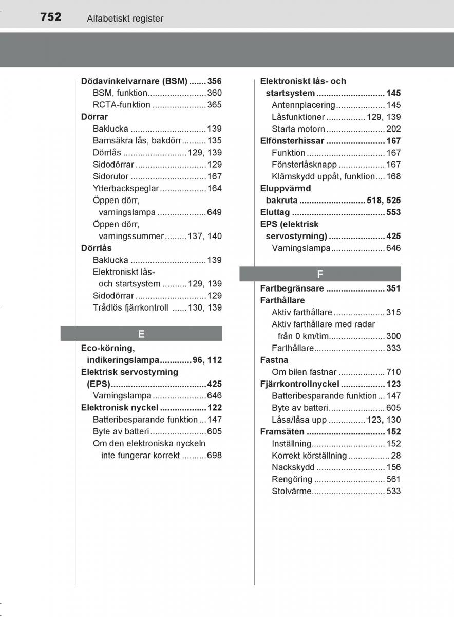 Toyota C HR instruktionsbok / page 752