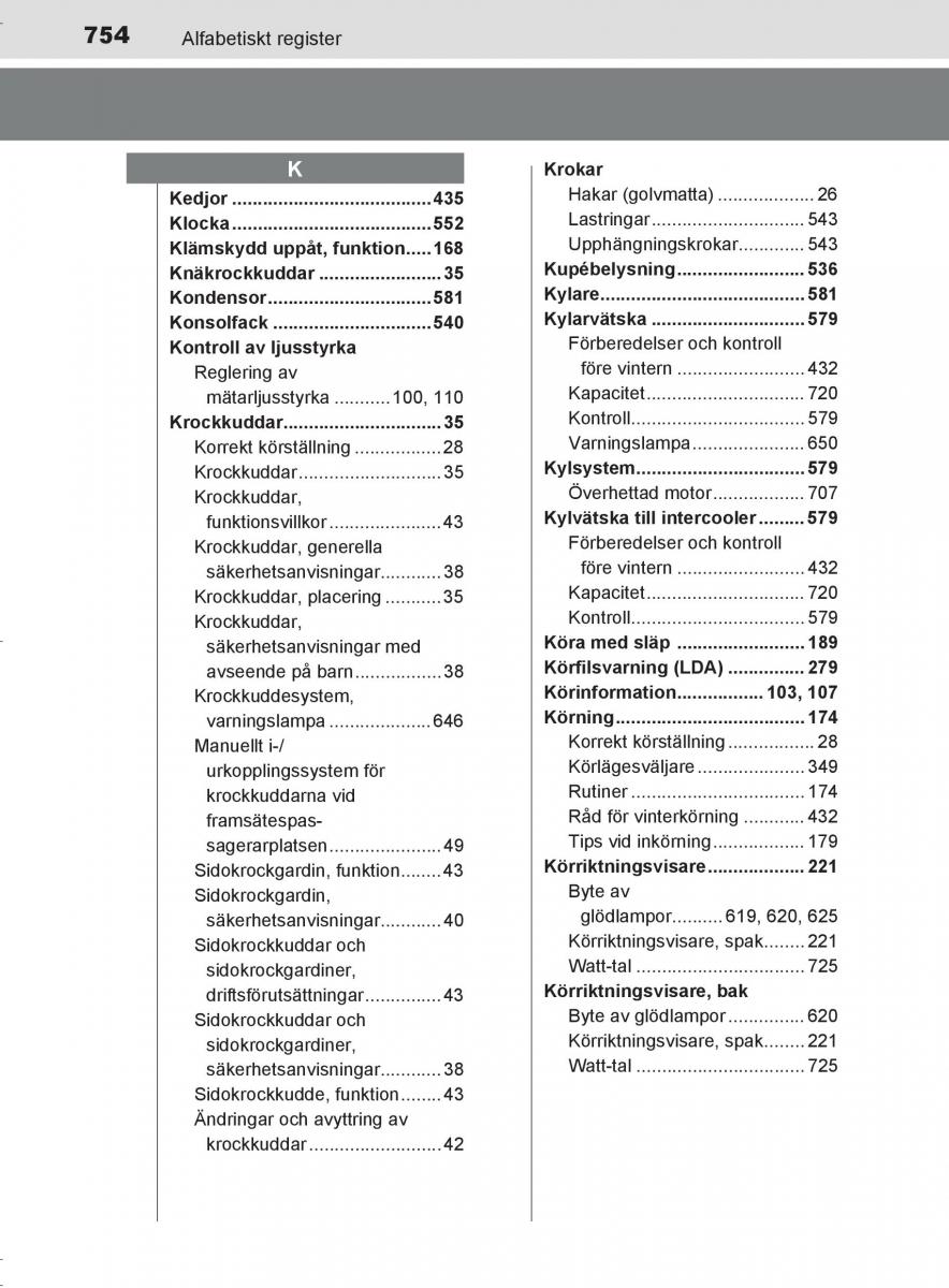 Toyota C HR instruktionsbok / page 754