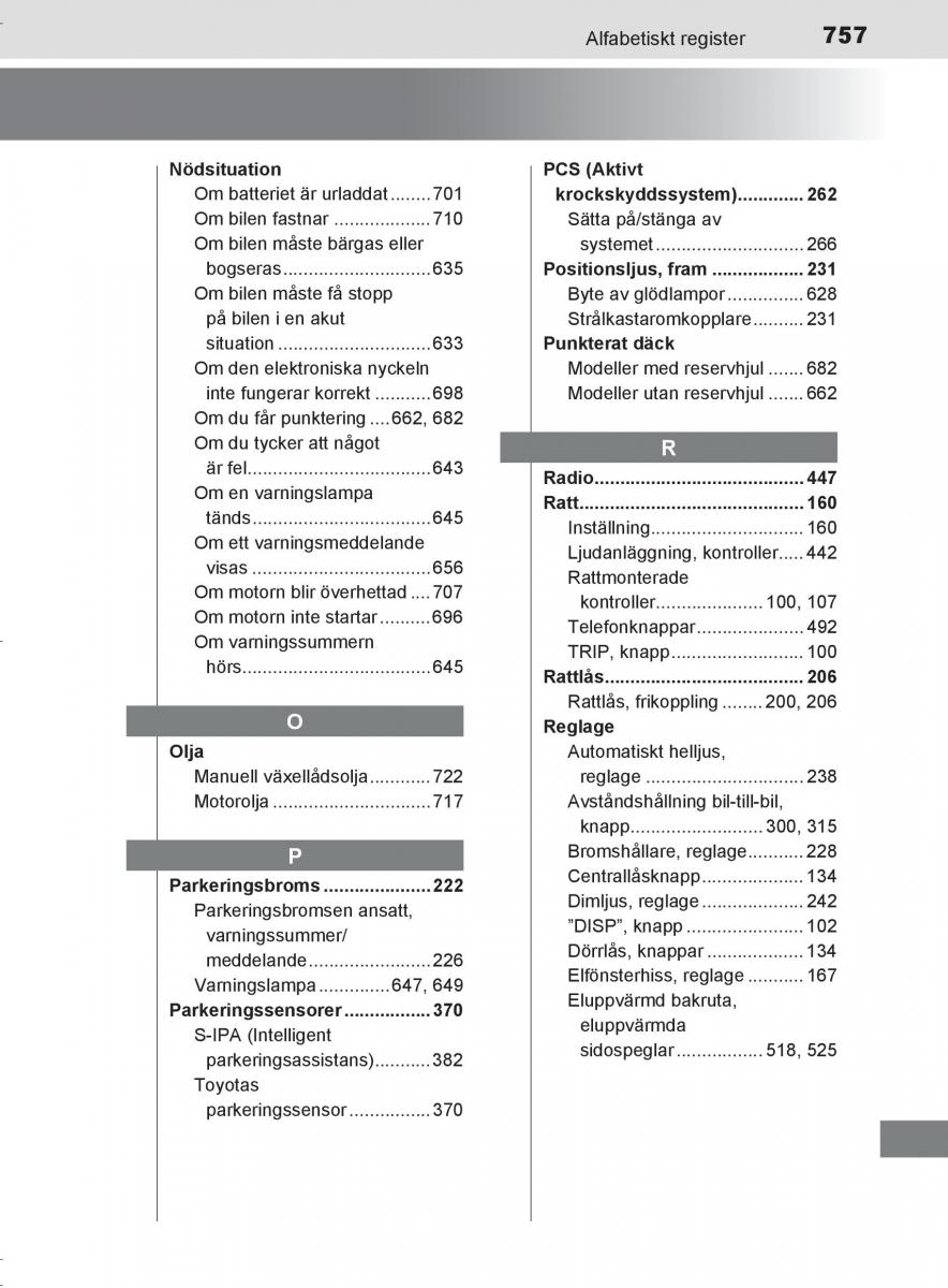 Toyota C HR instruktionsbok / page 757