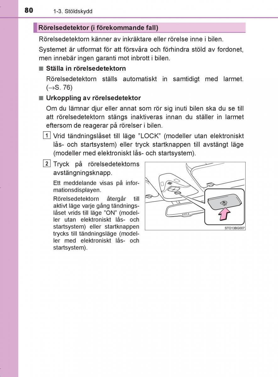 Toyota C HR instruktionsbok / page 80