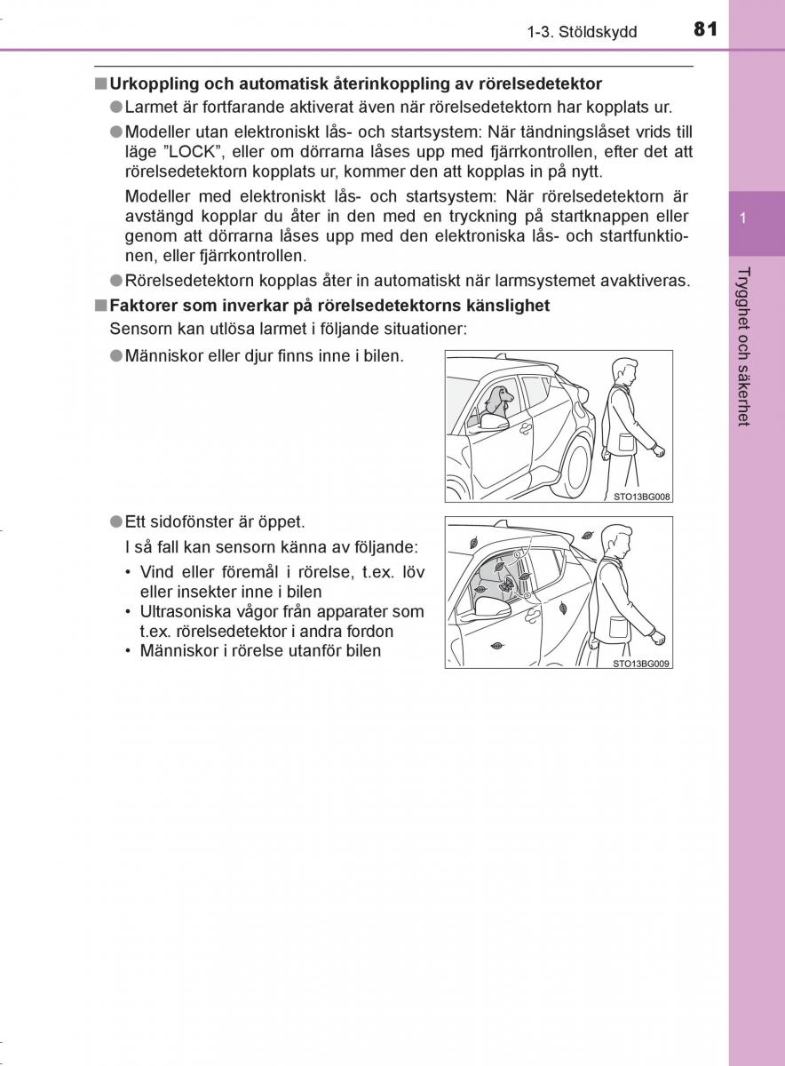 Toyota C HR instruktionsbok / page 81