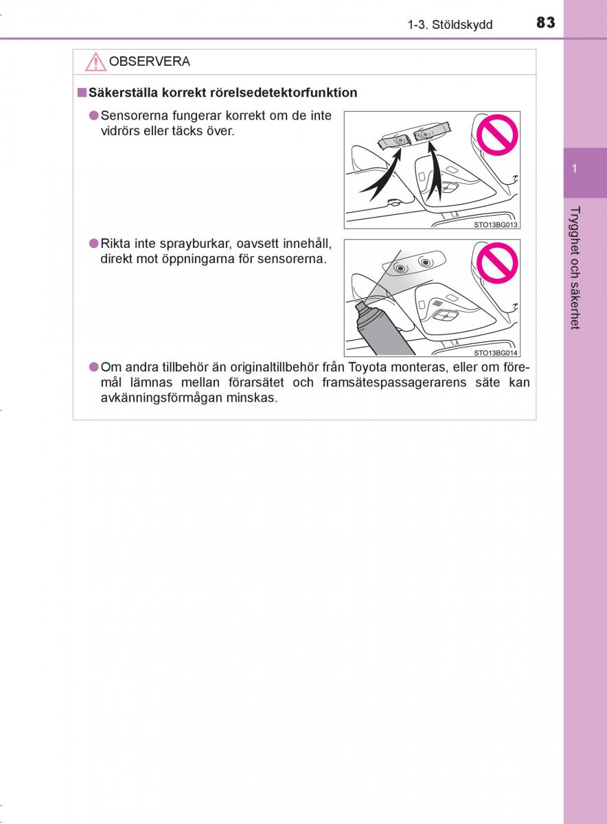 Toyota C HR instruktionsbok / page 83