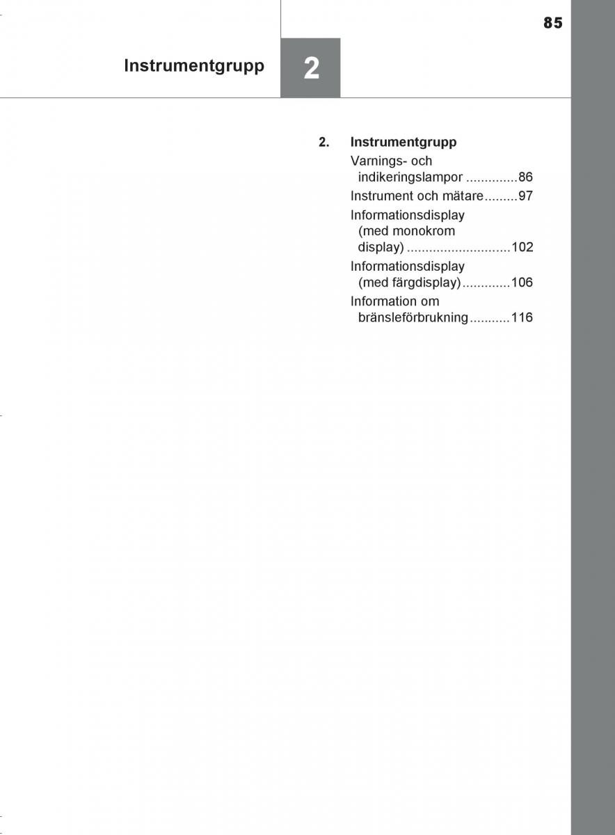 Toyota C HR instruktionsbok / page 85