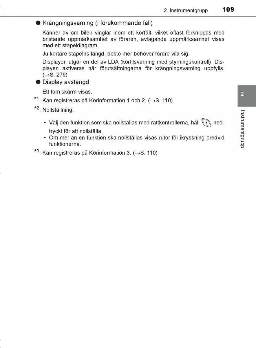 Toyota C HR instruktionsbok / page 109