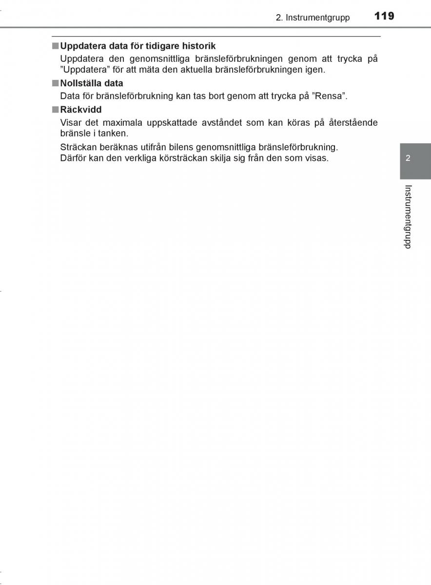 Toyota C HR instruktionsbok / page 119