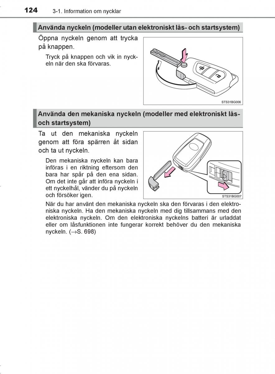 Toyota C HR instruktionsbok / page 124