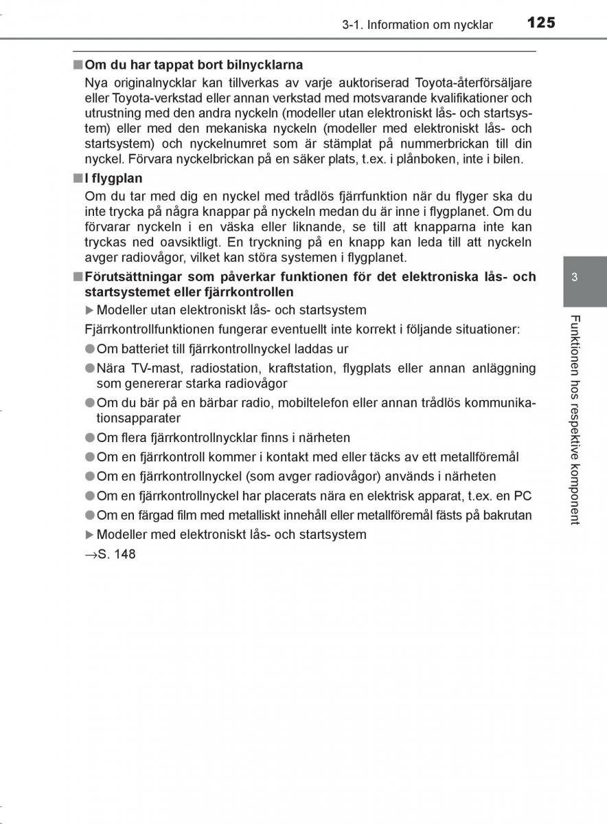 Toyota C HR instruktionsbok / page 125