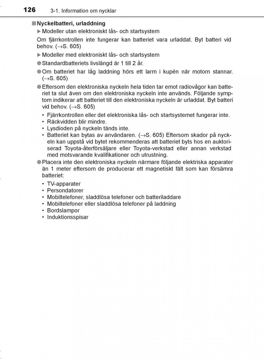 Toyota C HR instruktionsbok / page 126