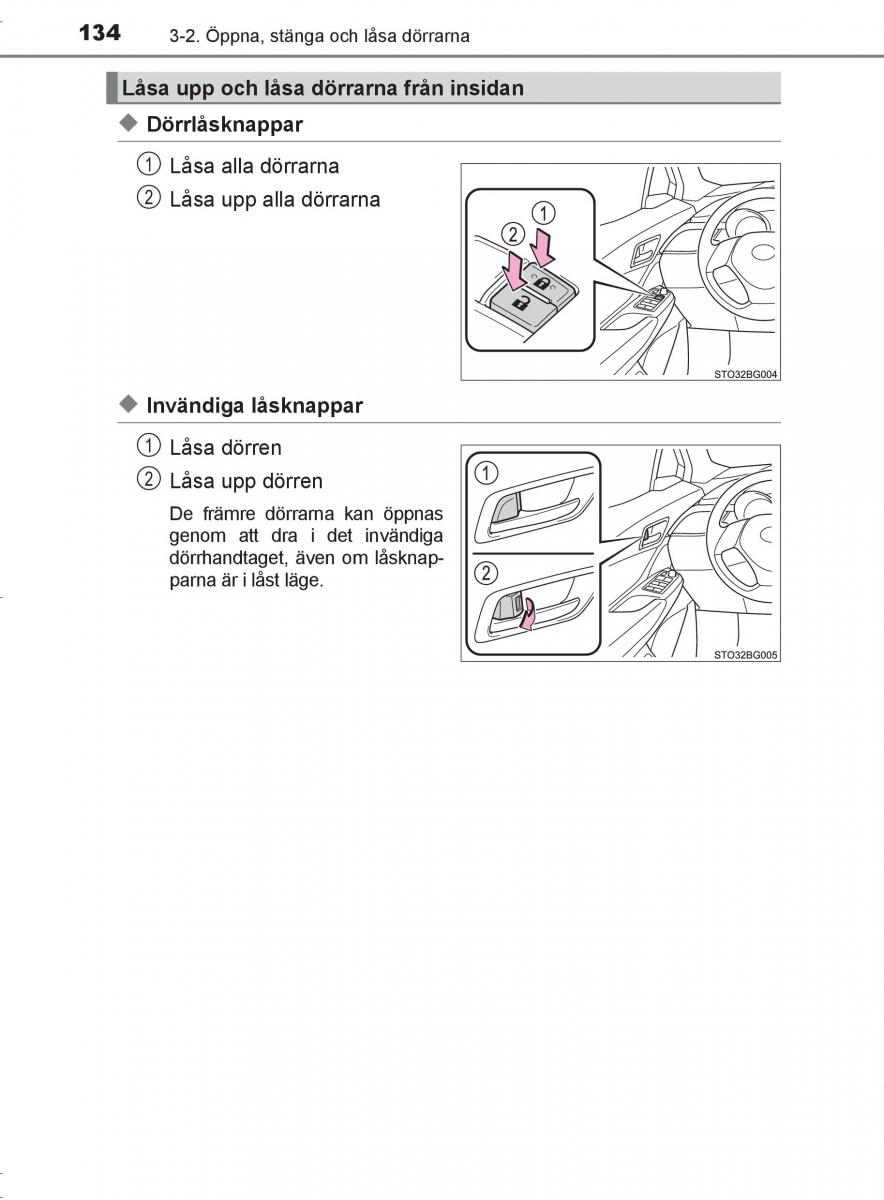 Toyota C HR instruktionsbok / page 134