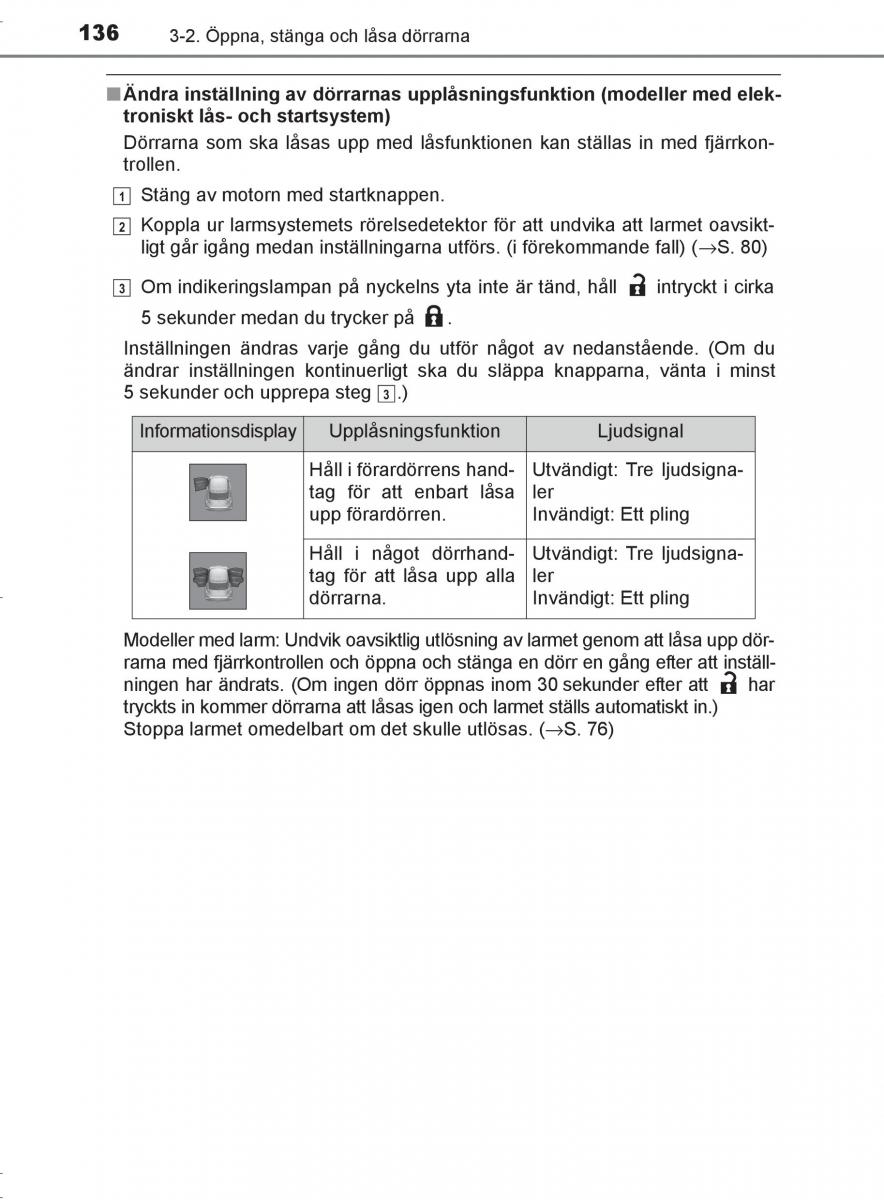 Toyota C HR instruktionsbok / page 136