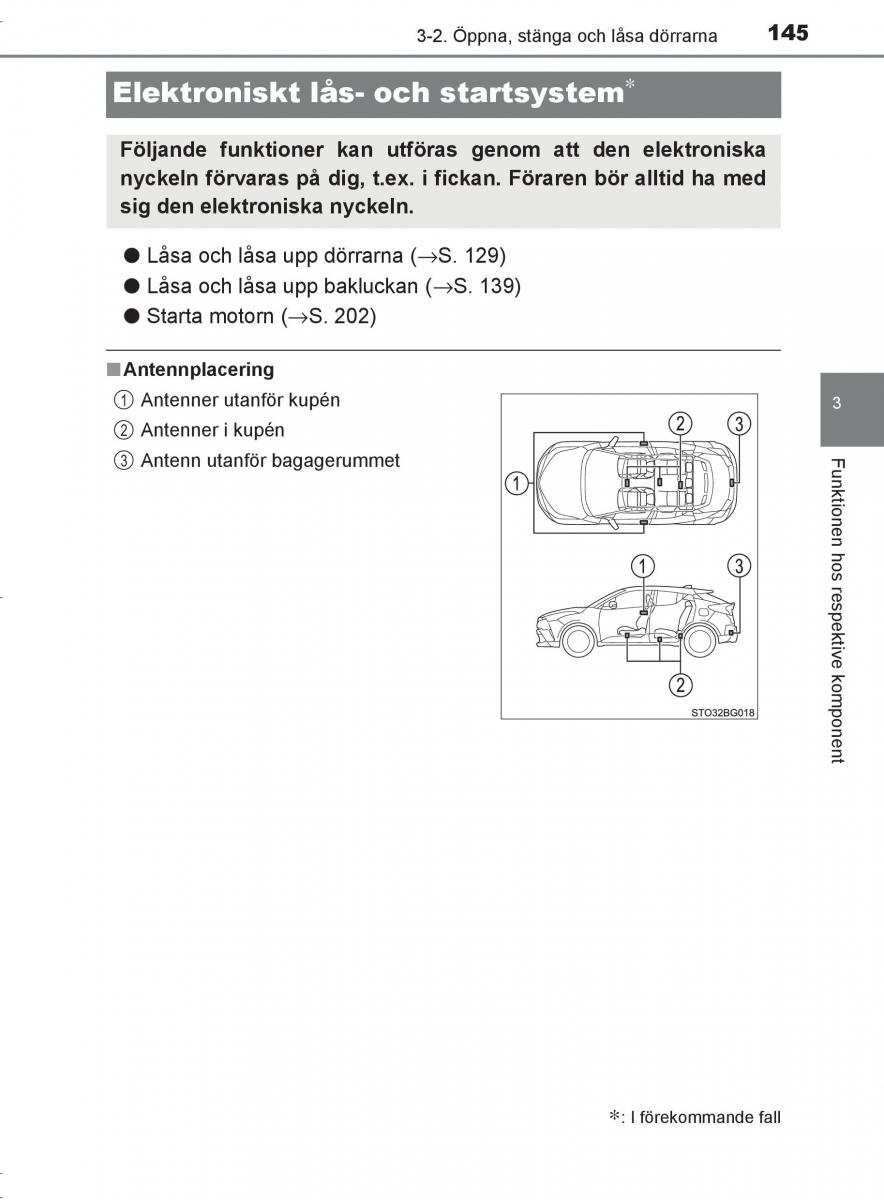 Toyota C HR instruktionsbok / page 145