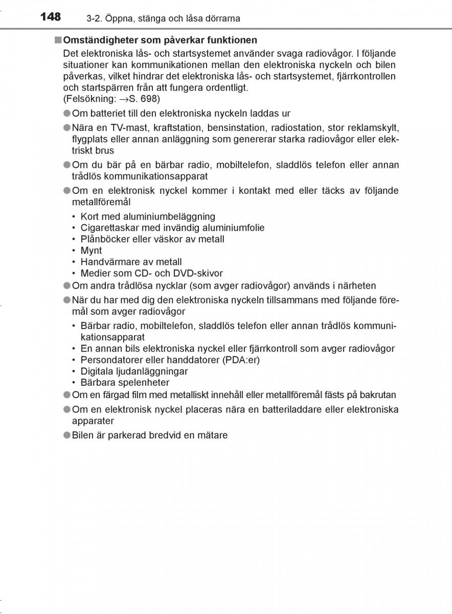 Toyota C HR instruktionsbok / page 148