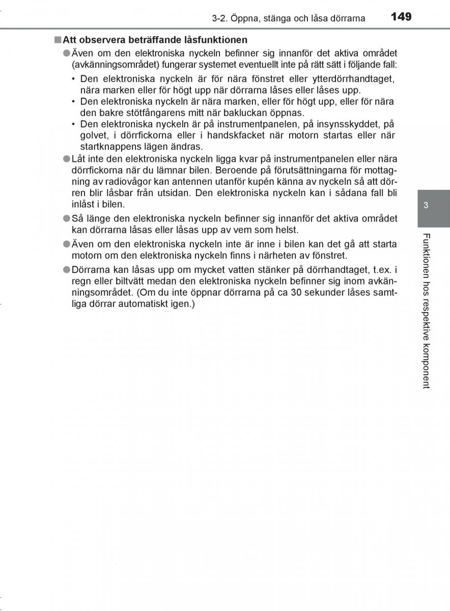 Toyota C HR instruktionsbok / page 149